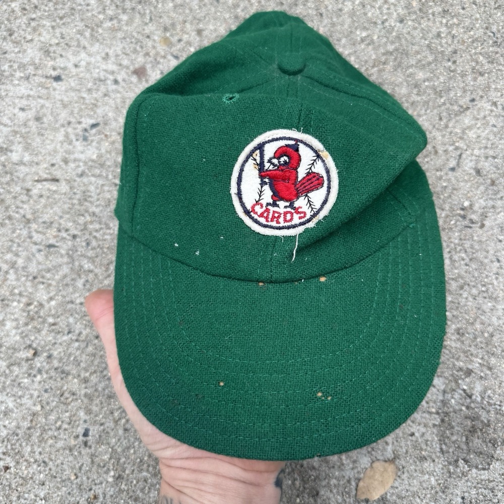 Vintage St. Louis Cardinals Baseball Hat Cap Wool 50s XL Green Extremely Rare